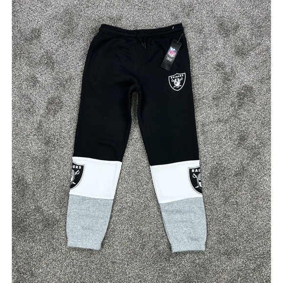 NFL Other - NEW NFL Team Apparel Raiders Black White Grey Jogger Sweatpant Youth Large 14-16